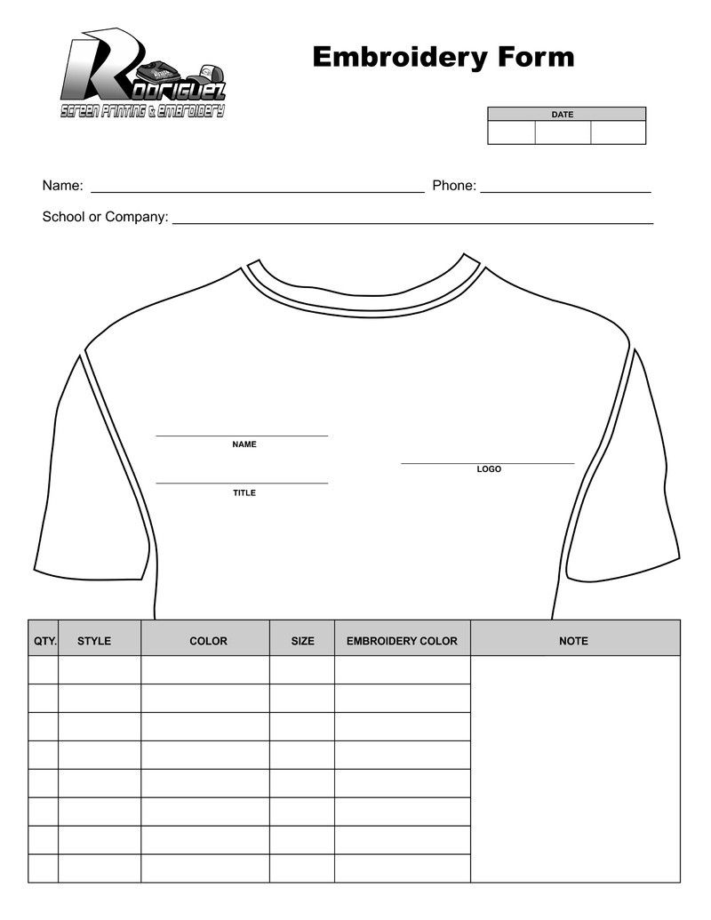screen printing order